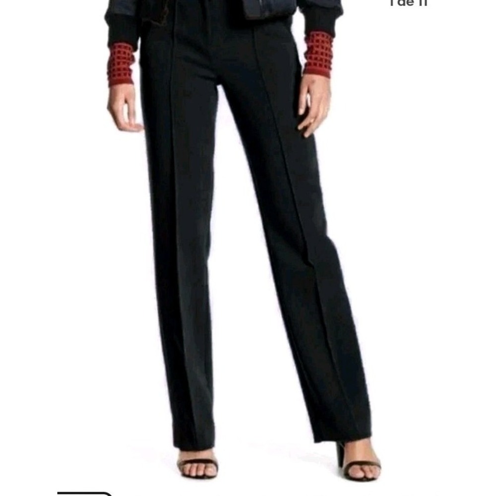 DVF Black Straight Leg Pants Women Size 0 Office Work Casual Clean Pinca Dress